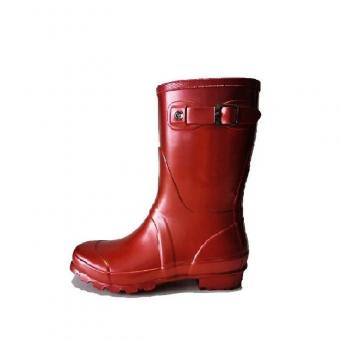 Fashion women metallic rubber rain boot